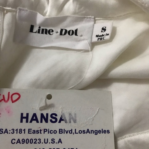 Line & Dot White Romper - Picture 3 of 4